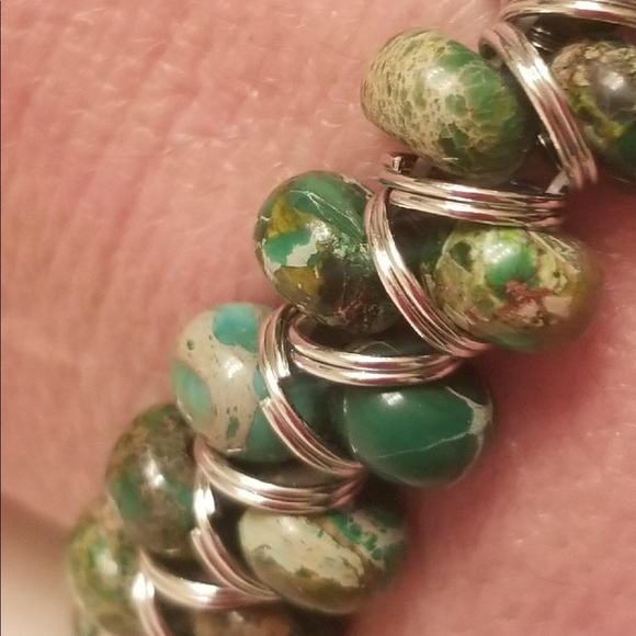 Green Jasper, aroma therapy bracelet. NWT - Picture 2 of 6